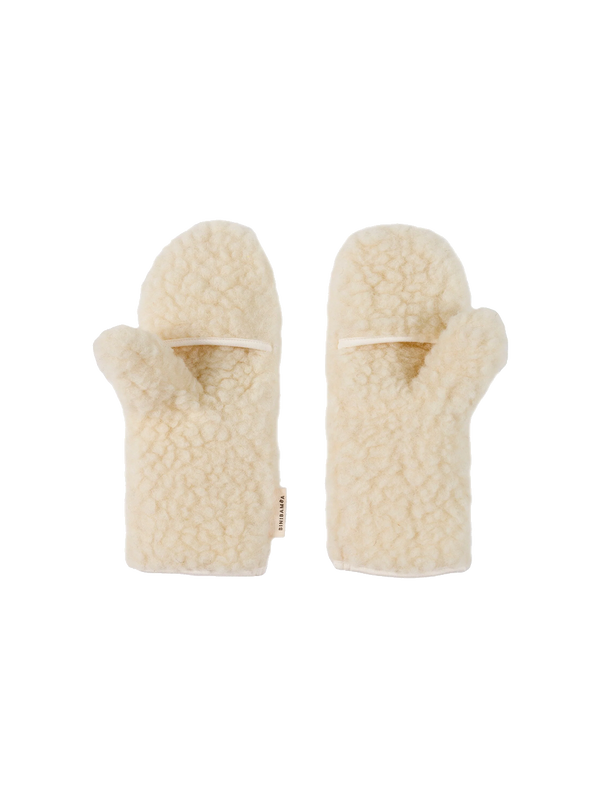 Merino wool gloves for adults milk