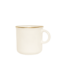taza de cerámica hecha a mano con dorado