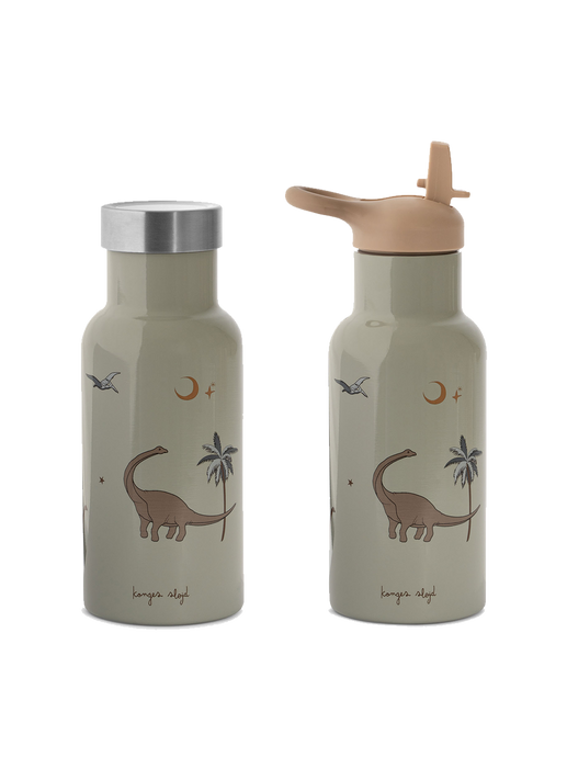 Stainless steel thermo bottle dino blue