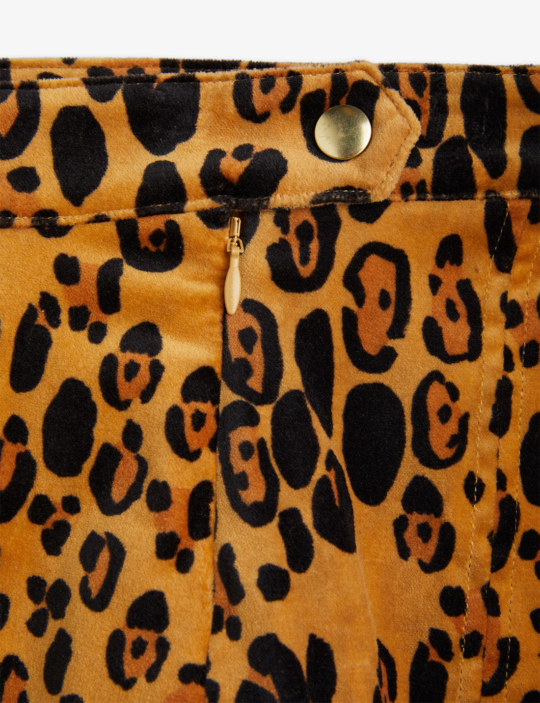 Minigonna in velluto leopardato
