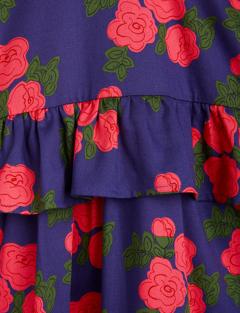 Roses frill woven dress