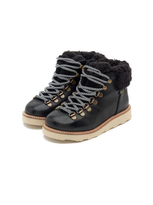 Eddie Fur Hiking Boots, insulated leather shoes