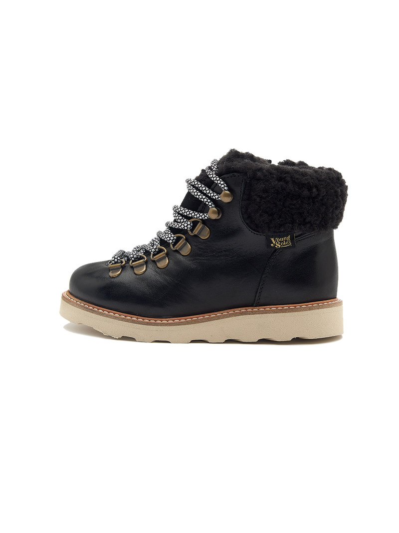 Eddie Fur Hiking Boots, insulated leather shoes