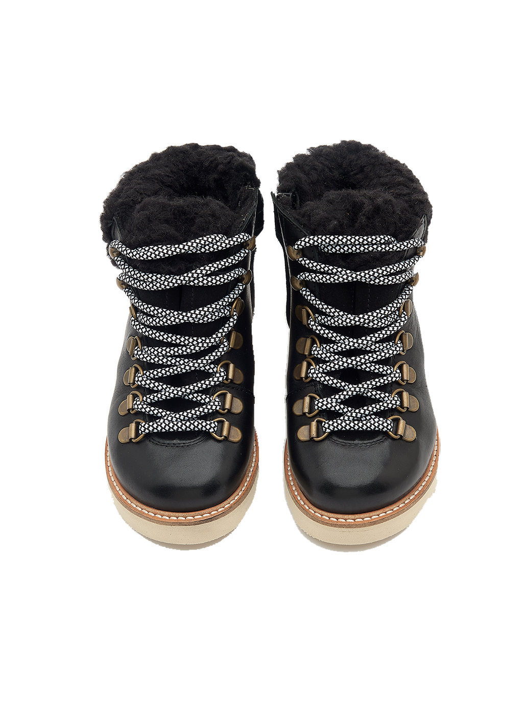 Eddie Fur Hiking Boots, insulated leather shoes