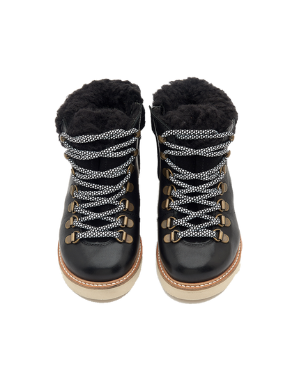 Eddie Fur Hiking Boots, insulated leather shoes