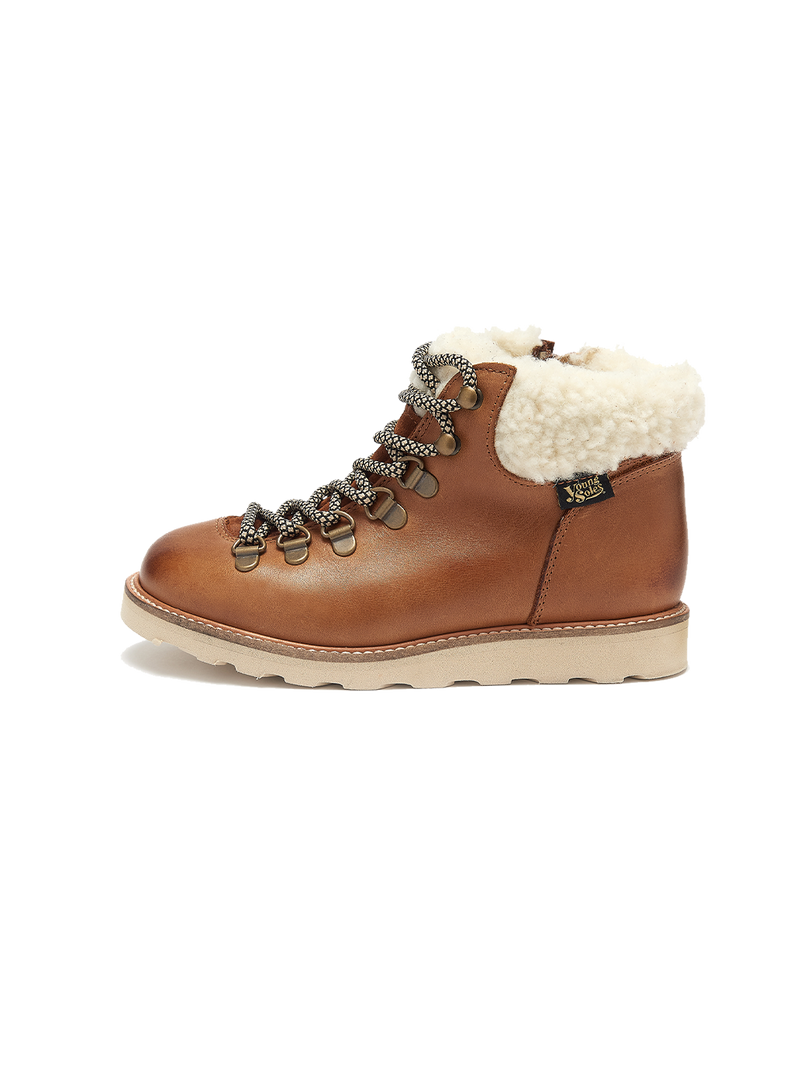 Eddie Fur Hiking Boots, insulated leather shoes