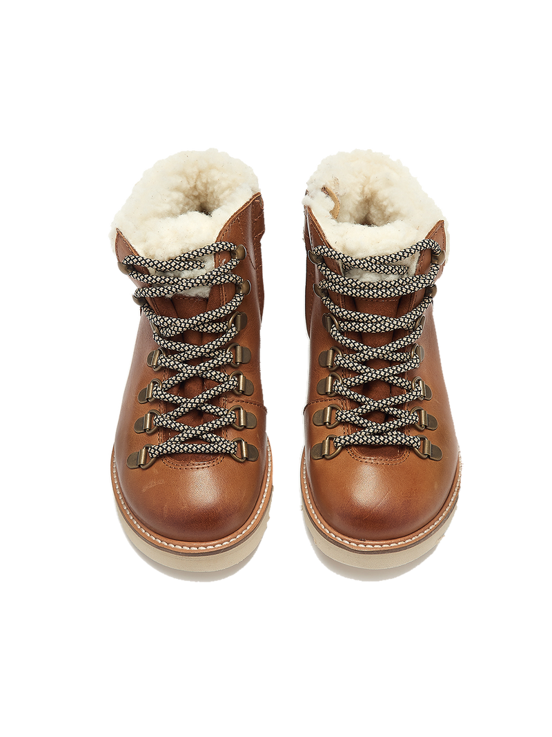 Eddie Fur Hiking Boots, insulated leather shoes