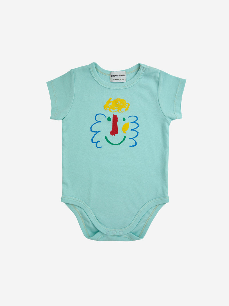 Baby Happy Mask baby bodysuit