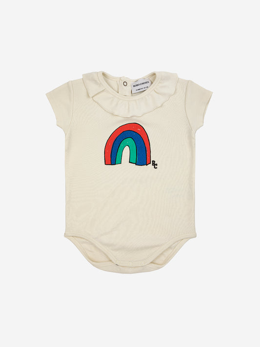 Baby Rainbow ruffle collar bodysuit