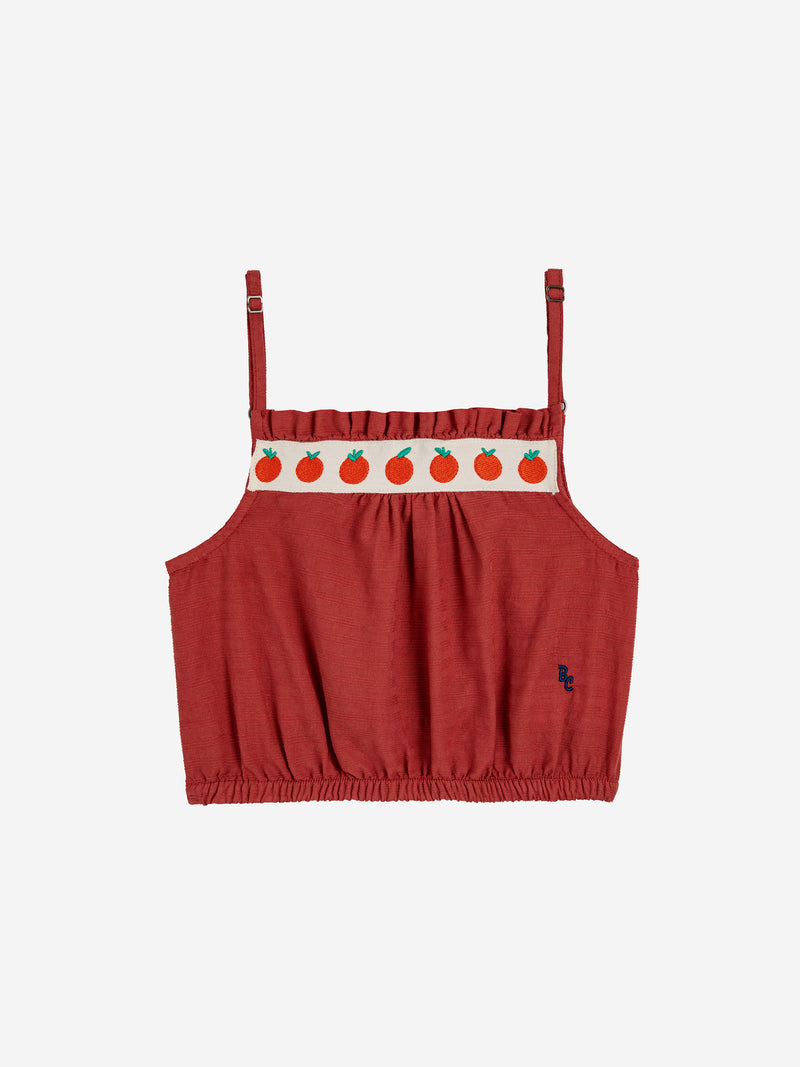 Tomato woven top