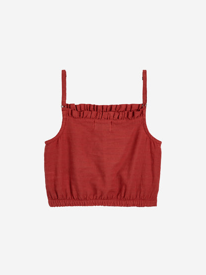 Tomato woven top