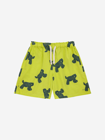 Big Cat all over woven Bermuda shorts