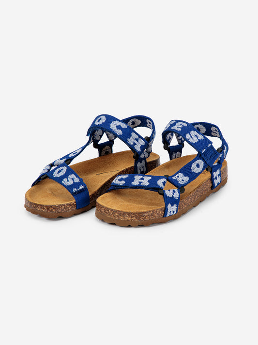 Bobo Choses printed blue sandals