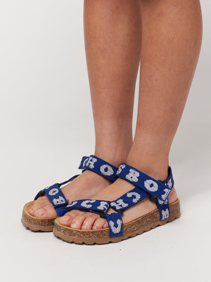 Bobo Choses printed blue sandals