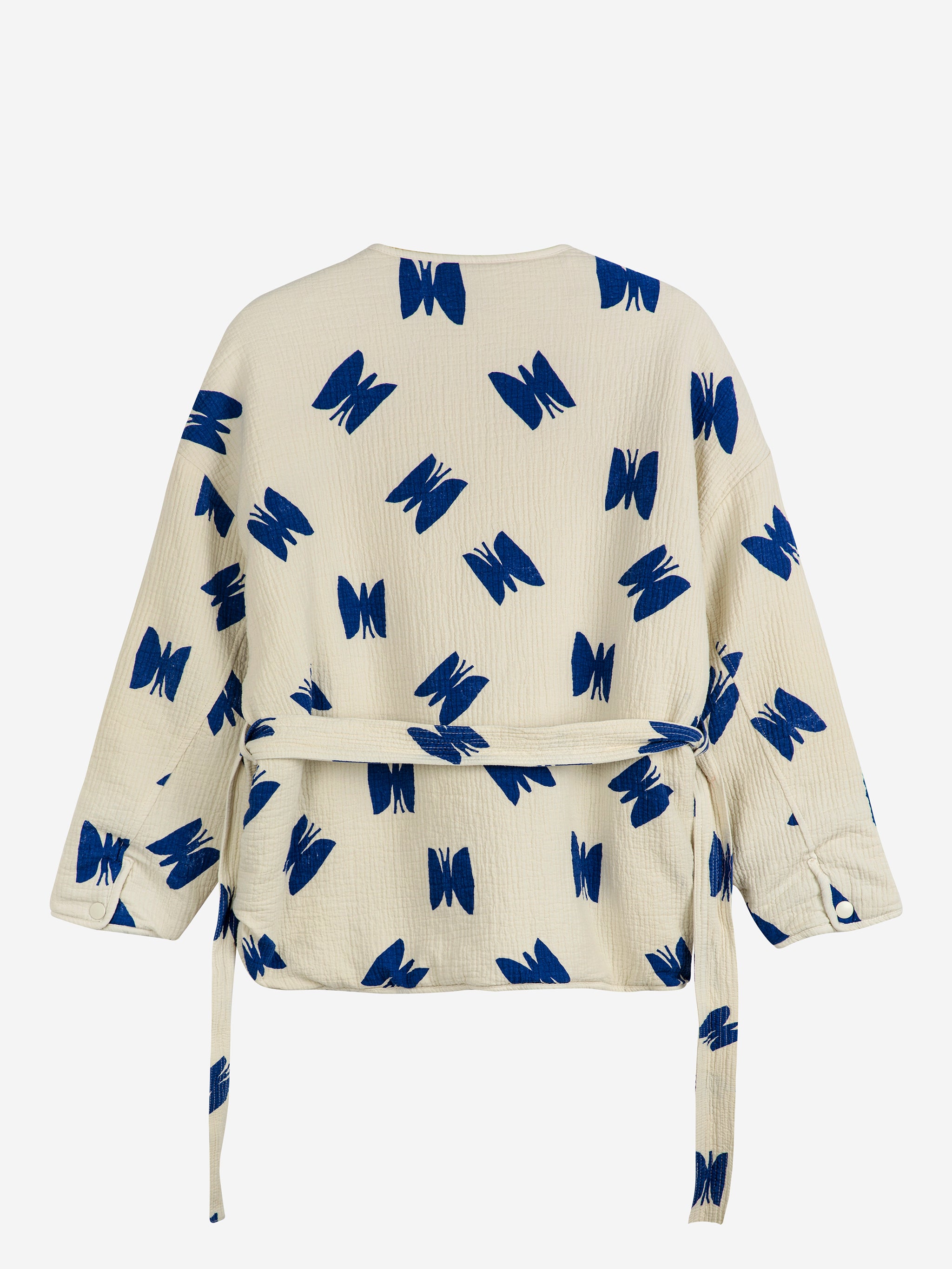 Chaqueta acolchada con estampado de mariposas