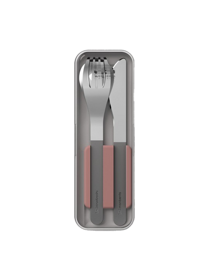 Cutlery set in a case