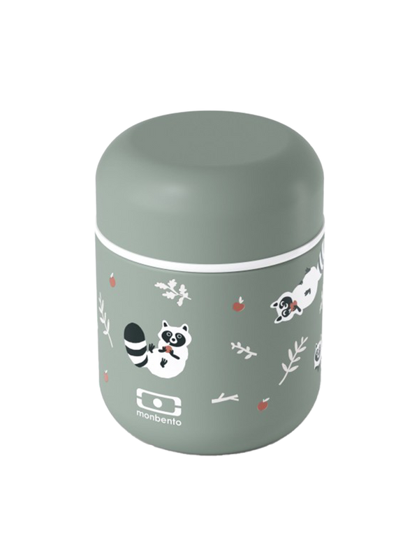 Insulated lunch box Capsule lunch thermos racoon