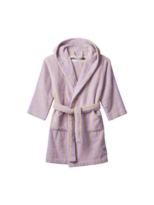 Naram children's bathrobe lilac/neon yellow