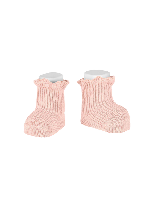 Baby socks with ruffles nude