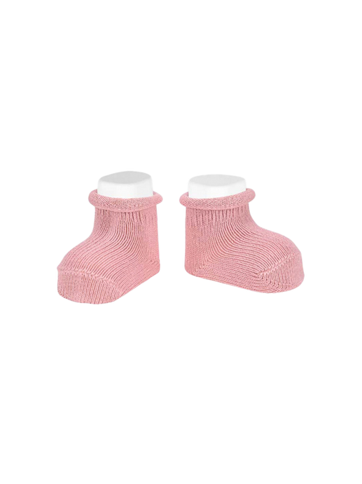 Cotton baby socks pale pink