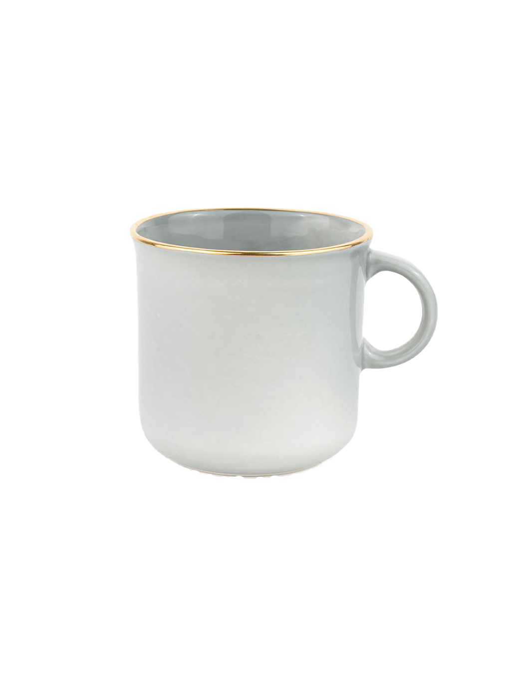hand-made ceramic mug with gilding