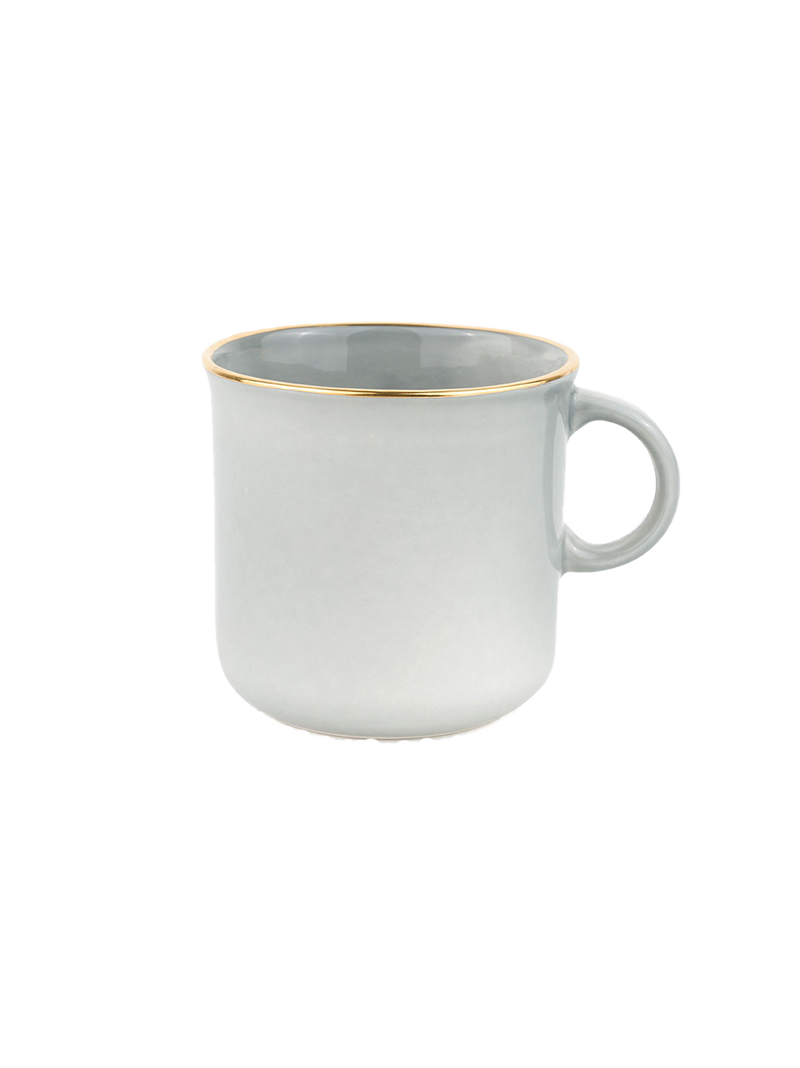 hand-made ceramic mug with gilding