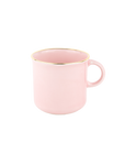 taza de cerámica hecha a mano con dorado pink