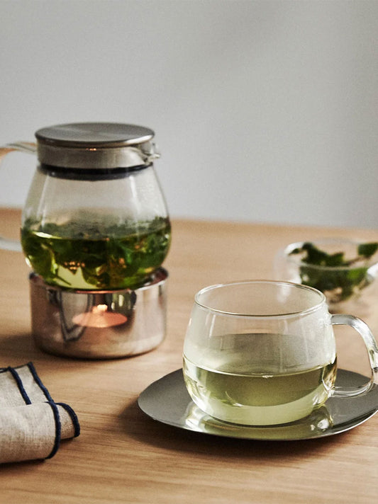 Glass tea mug with infuser