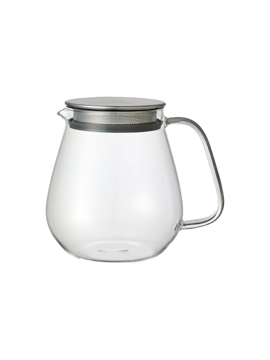 Glass kettle with tea strainer