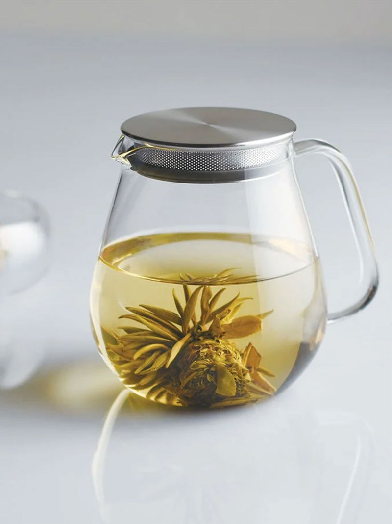 Bollitore in vetro con filtro per il tè