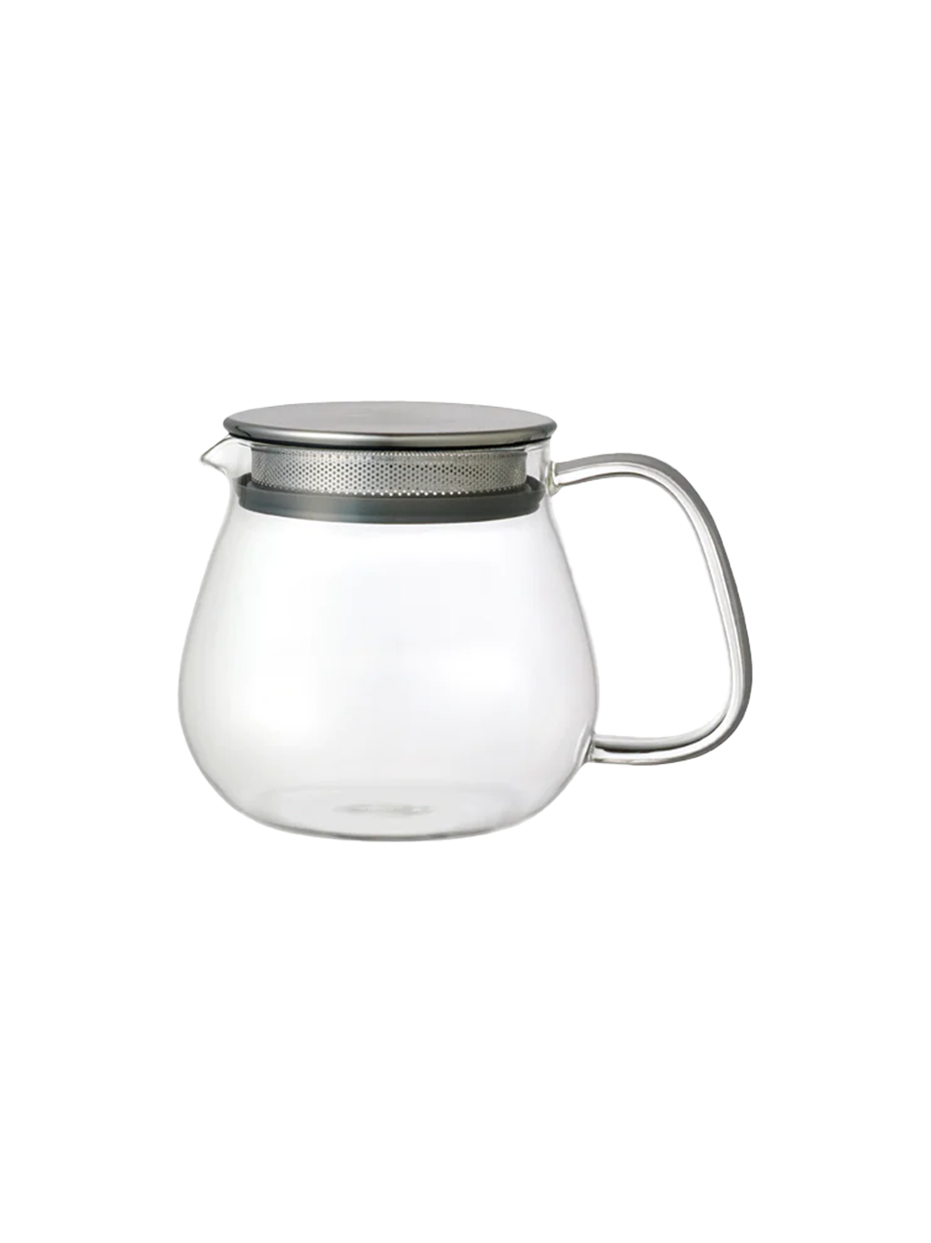 Glass kettle with tea strainer