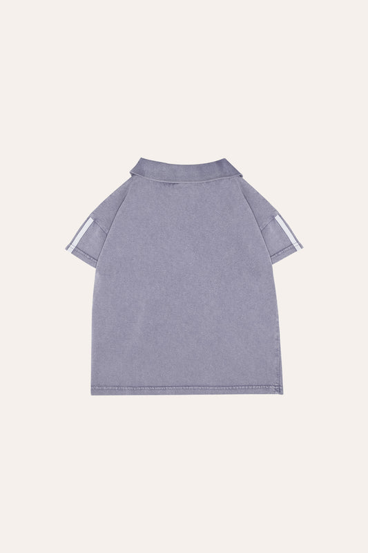 Cotton T-shirt with a collar