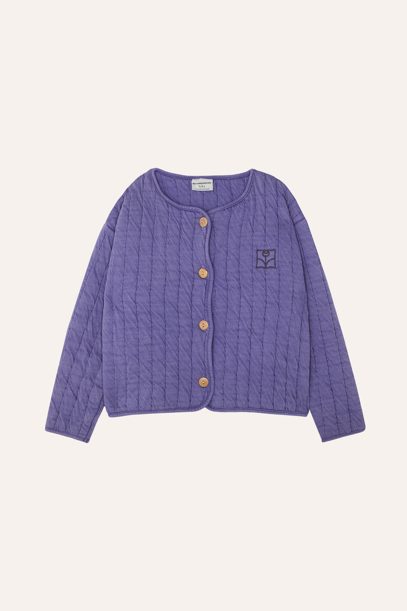 Quilted button-up sweatshirt