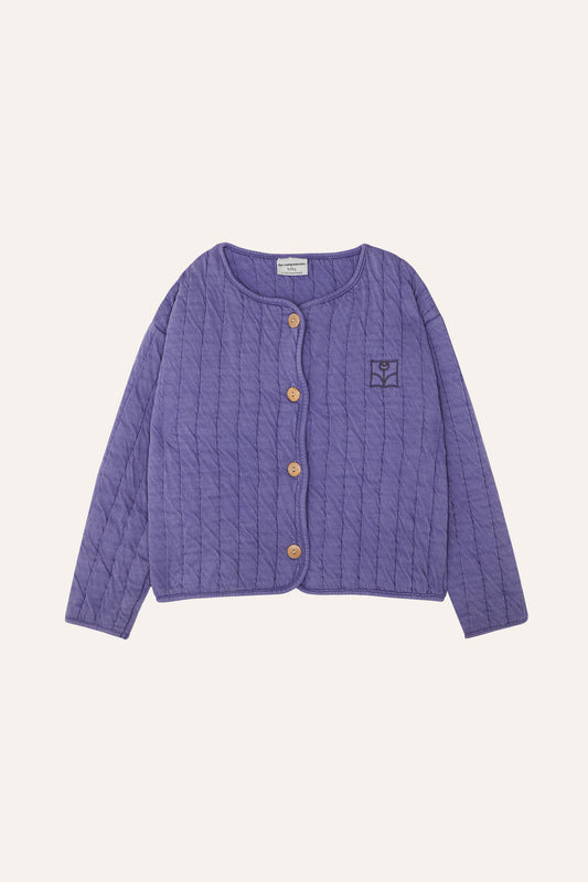 Quilted button-up sweatshirt