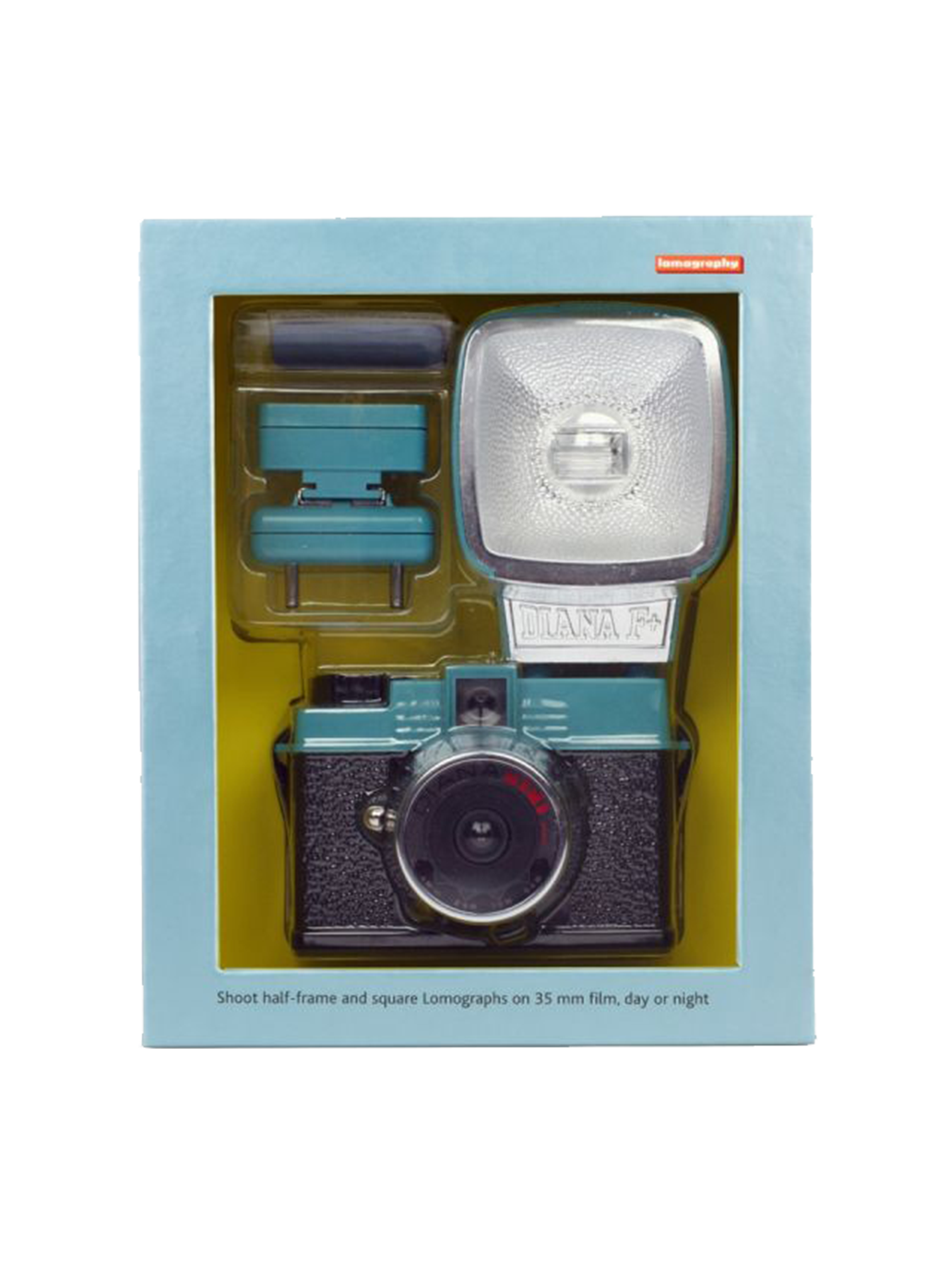Diana Mini analogica e flash Half-frame e fotocamera quadrata