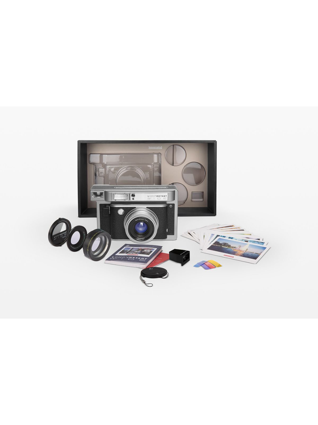 Fotocamera istantanea grandangolare con obiettivi Lomo'Instant Wide Camera