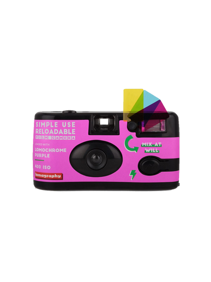 Fotocamera analogica riutilizzabile di semplice utilizzo