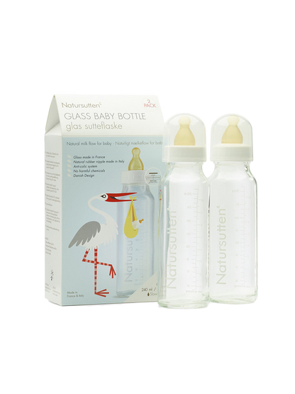 anti-colic glass feeding bottle 2 pcs.