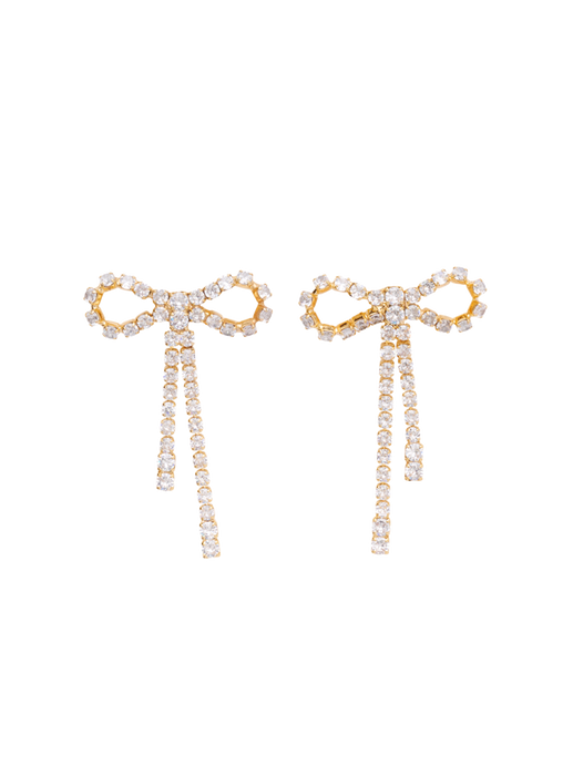 Arco Crystal Studs bow earrings large