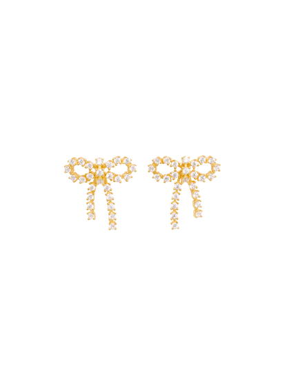 Arco Crystal Studs bow earrings