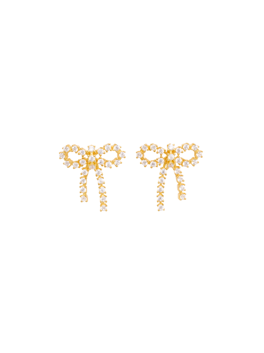 Arco Crystal Studs bow earrings