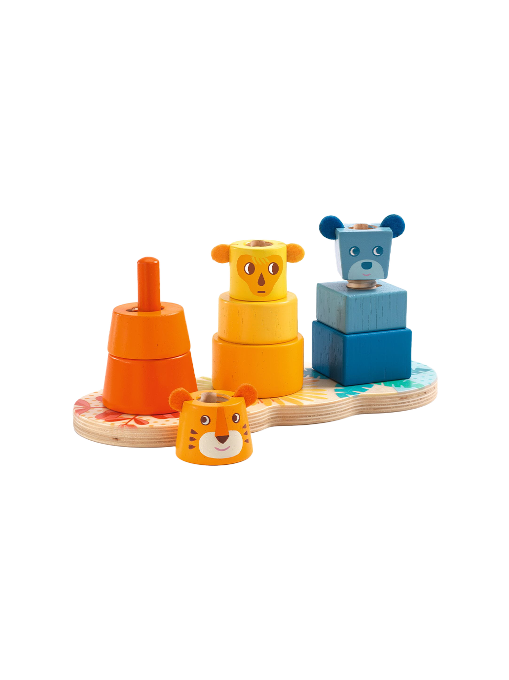 Multi Stack wooden animal puzzle