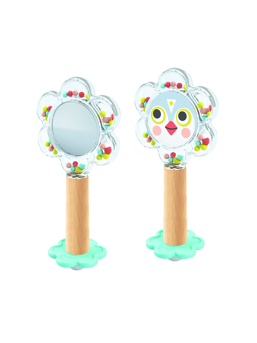 Baby Flower rattle with mirror