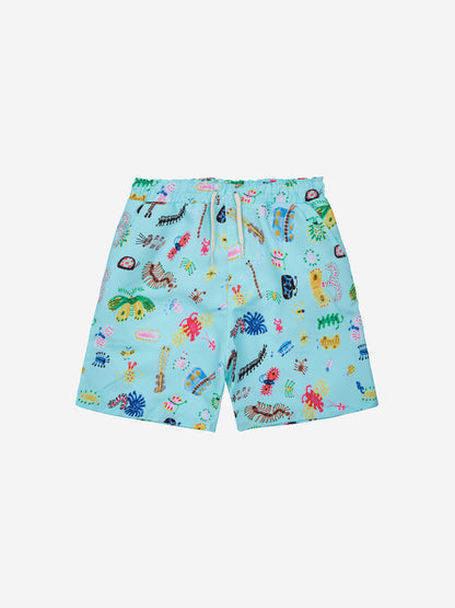 Funny Insects all over swim Bermuda shorts