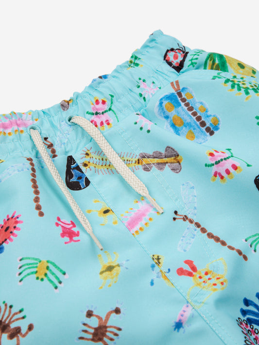 Funny Insects all over swim Bermuda shorts