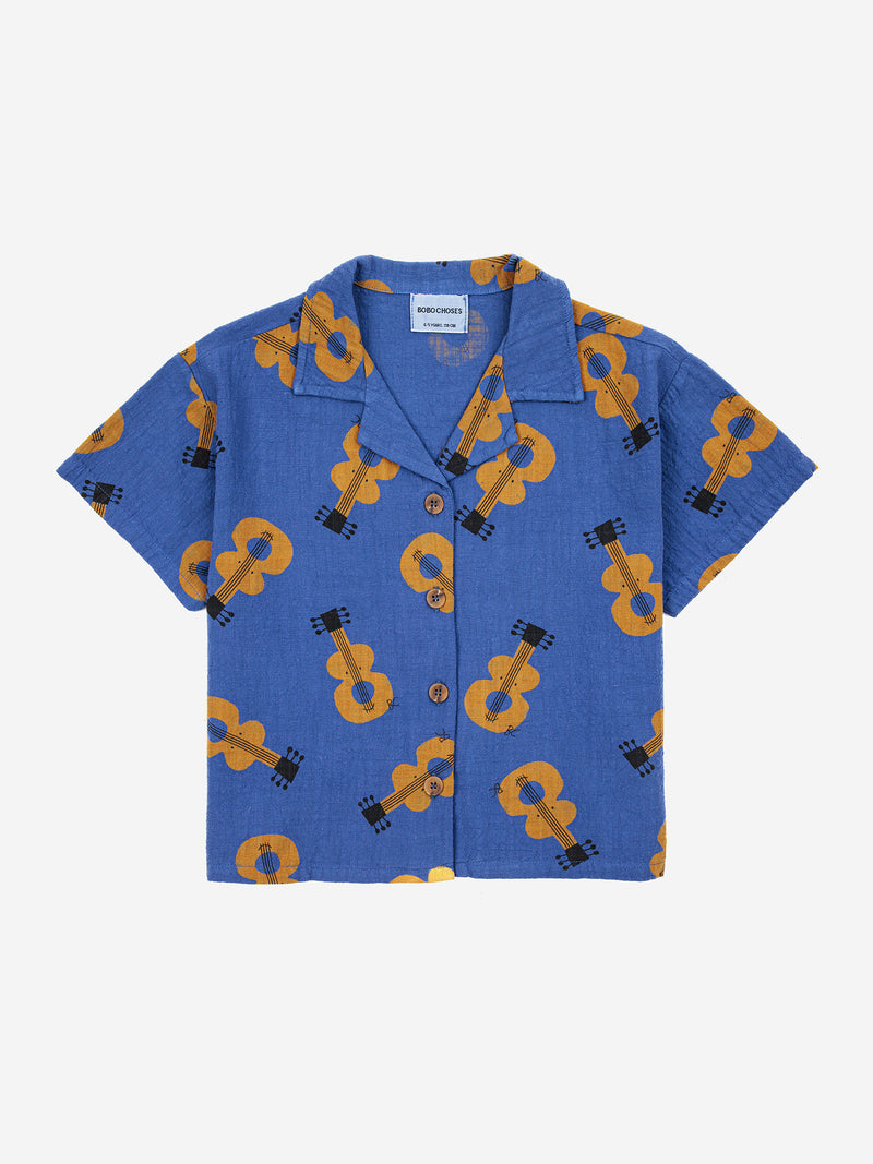 Acoustic Guitar all over woven shirt