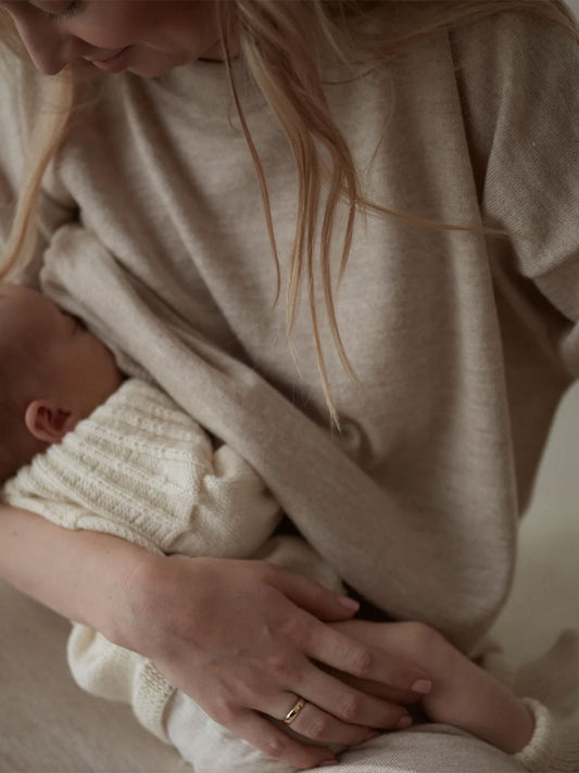 Maglione sciolto in lana merino Mama Everyday
