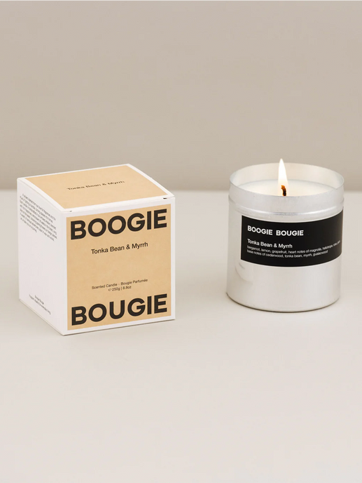 Scented candle made of soy wax tonka bean & myrrh