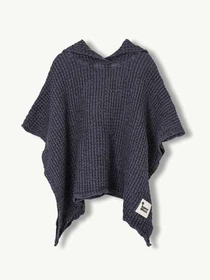 waffle linen poncho