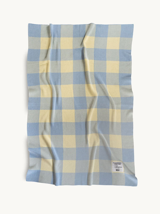 Vichy cotton plaid blanket